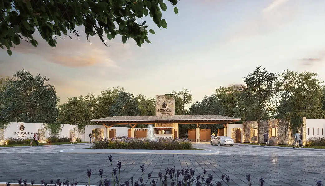 Main access to the Bosque Central