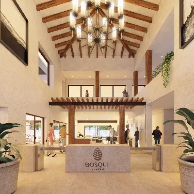 Lobby club house Bosque Central