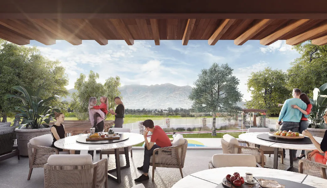 Clubhouse terrace Bosque Central