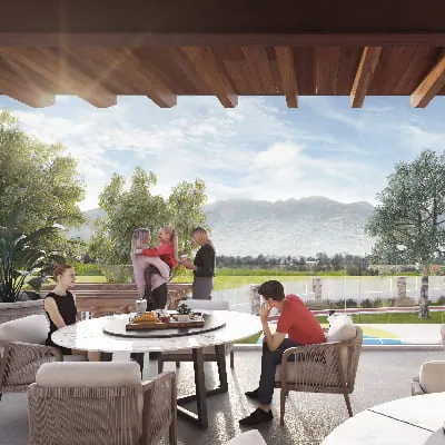 Clubhouse terrace Bosque Central