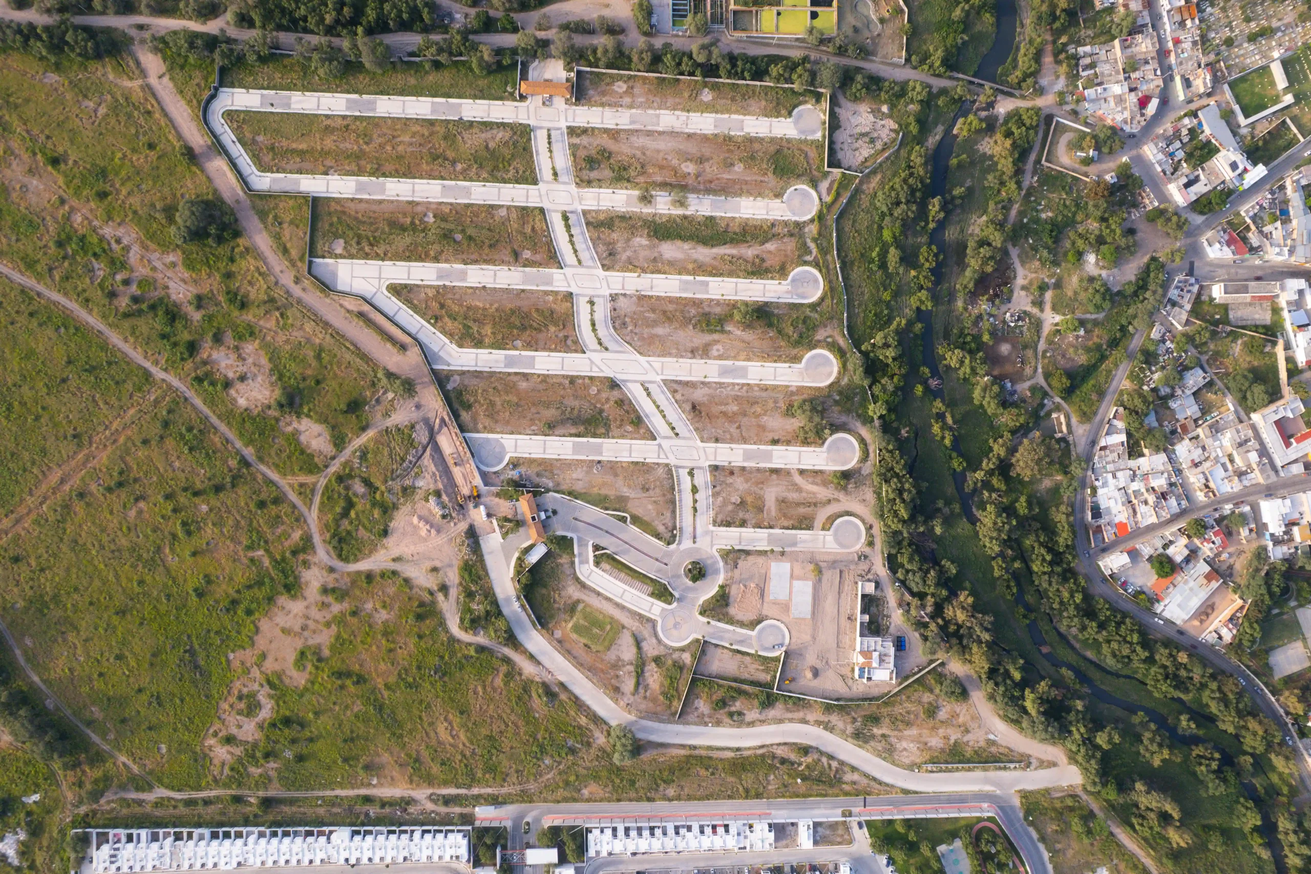 Aerial view of the central forest